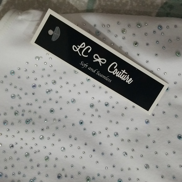 LC Couture Women Bodysuit Soft and Seamless Size L In White - Picture 5 of 7